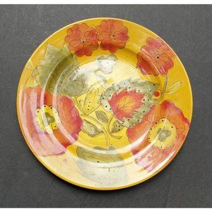 LAURIE GATES WARE Salad Plate Fall Colors Leaves Flowers